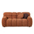 Light Brown Boucle Rolled Arm Split Back Marshmallow Sofa