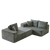 3-Seater Modular Corduroy Sofa In Green Flexible Configuration