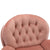 Pink Velvet Accent Chair with Ottoman Set