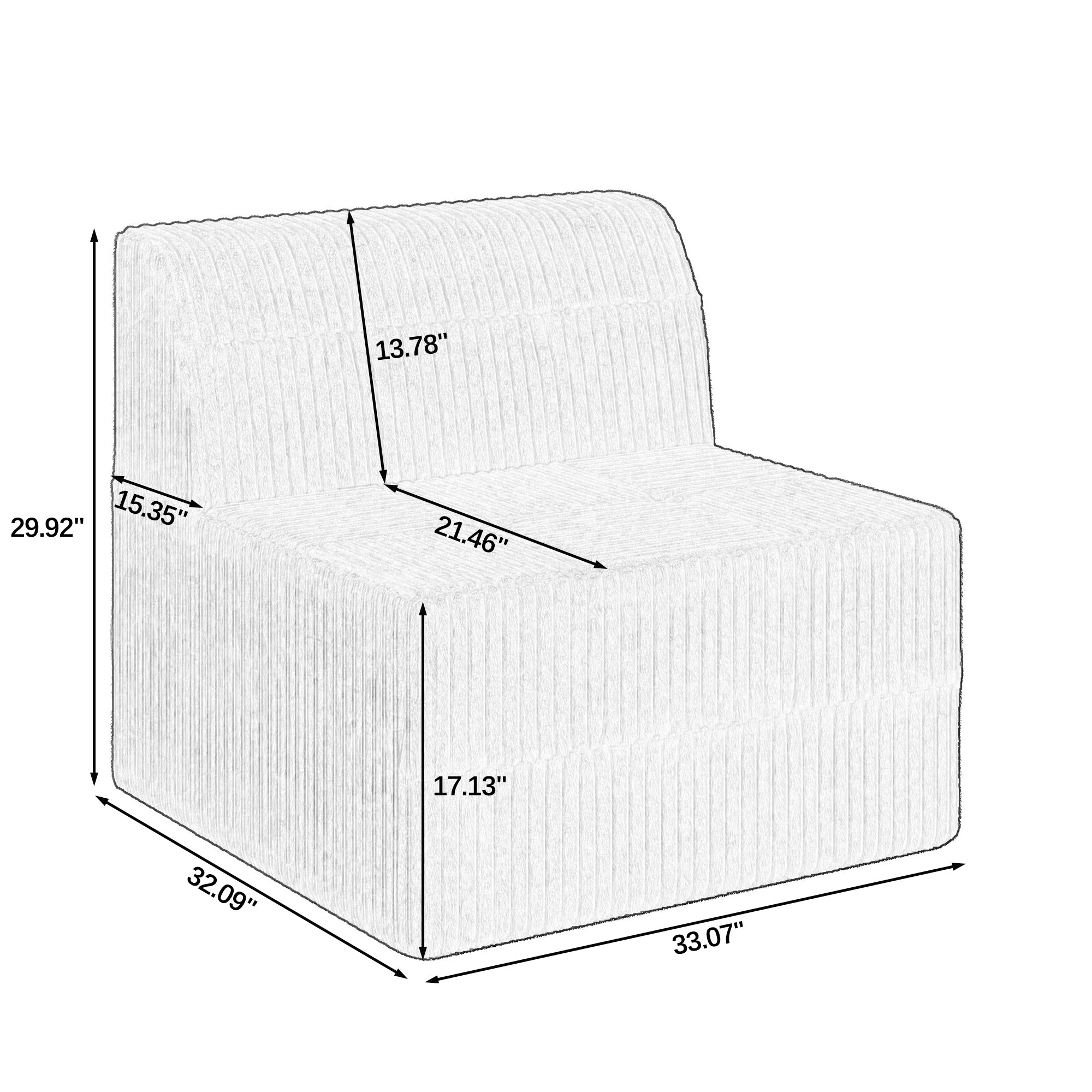 Space-Efficient 7-Seater Modular Foam Sofa In Beige Minimalist Design