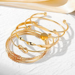 Load image into Gallery viewer, 5pcs Twist Bangle Bracelet Stack
