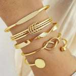Load image into Gallery viewer, 5pcs Twist Bangle Bracelet Stack

