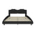 Queen Faux Leather Bed Frame with Adjustable Sit Up Headboard and LED Lighting