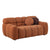 Light Brown Boucle Rolled Arm Split Back Marshmallow Sofa