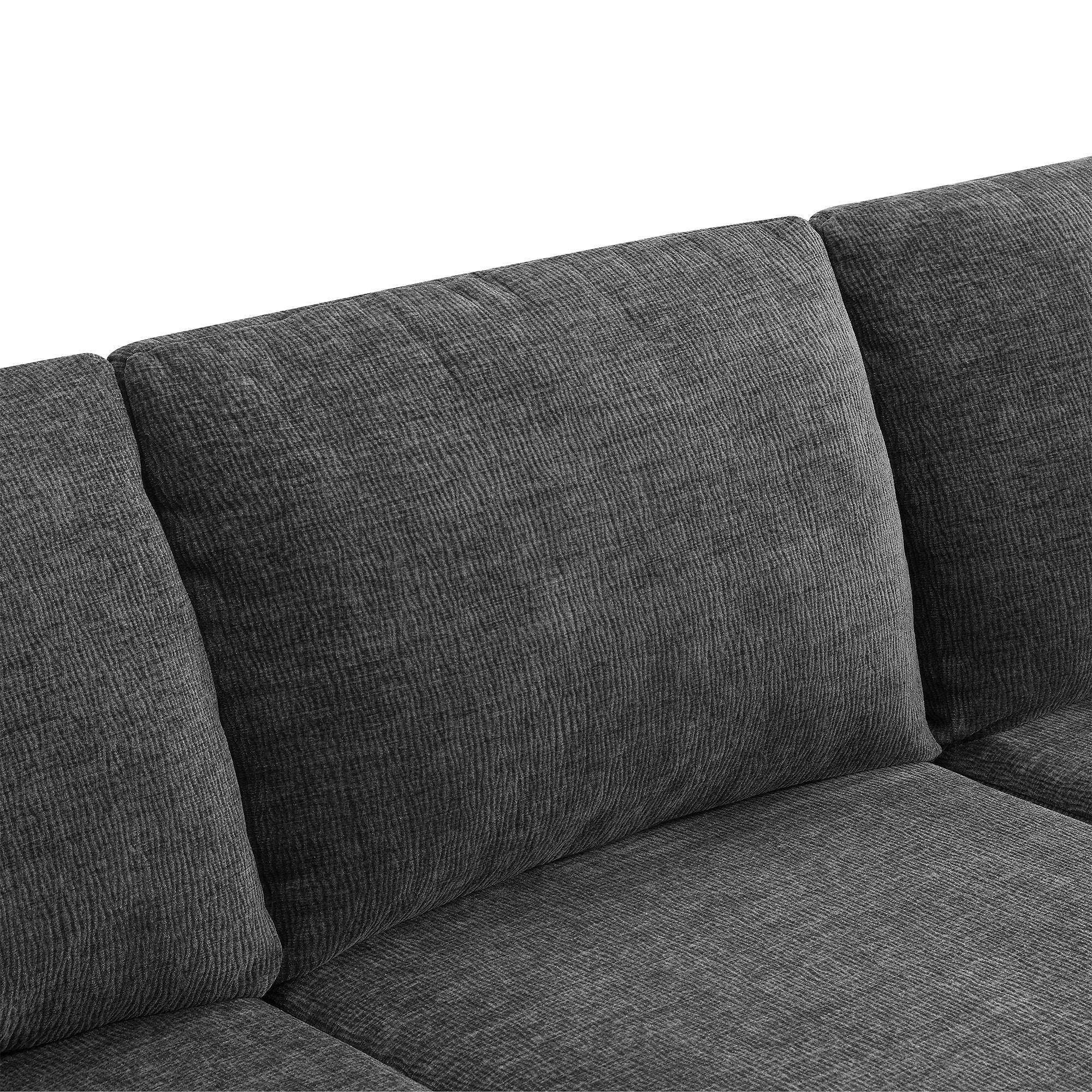 Tangier 6-Seat Modular U-Shape Sofa in Dark Gray