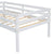 Twin Size Low Loft Bed with Slide, Ladder & Safety Guardrails in White