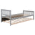 Gray Twin Platform Bed with Trundle, Headboard and Footboard