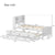 White Twin Platform Bed with Trundle, Drawers, and Storage Headboard