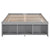 Gray Full Size Bed with Storage Case, 2 Storage Drawers and Lengthwise Support Slat