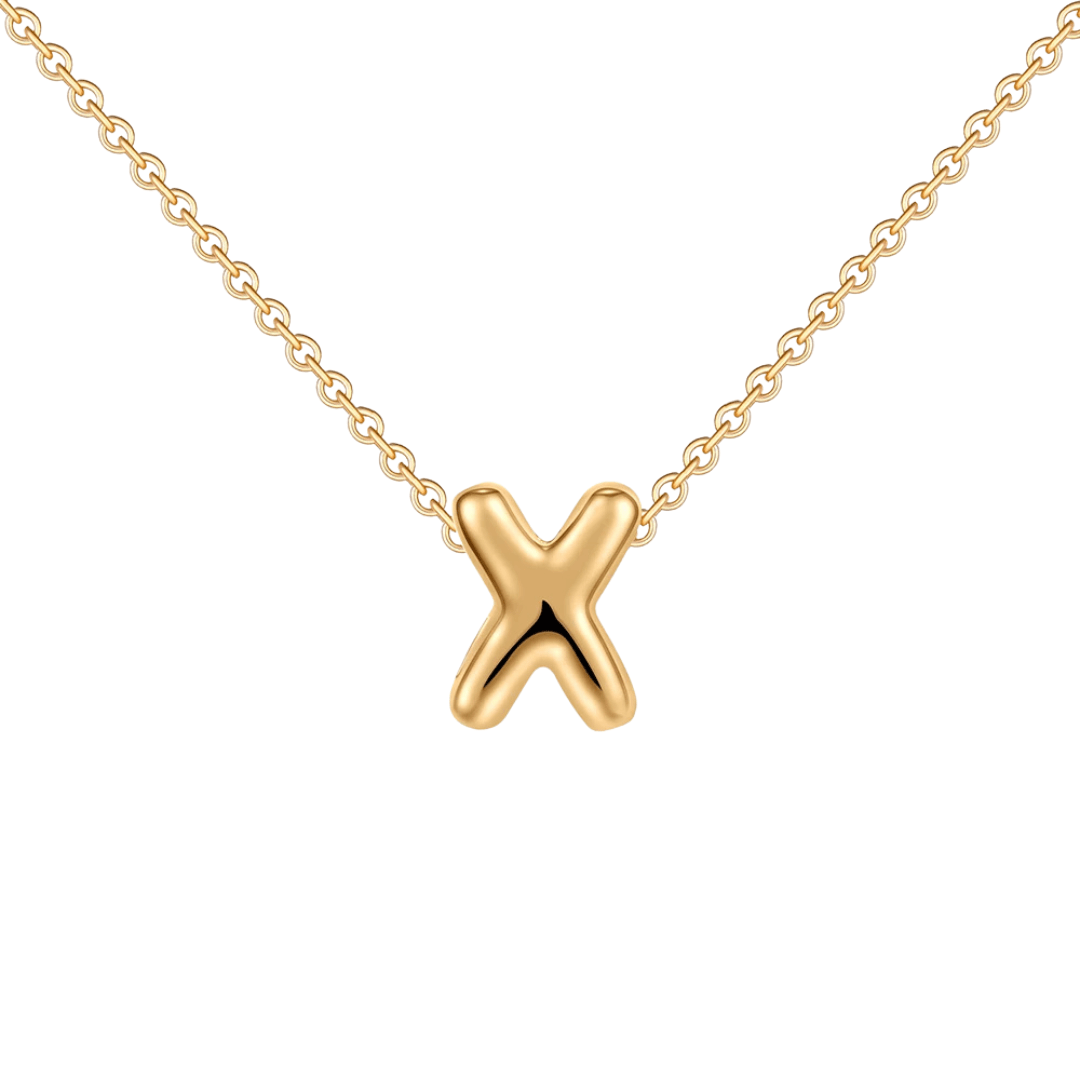Dainty Bubble Initial Necklace