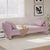 Pink Modern Linen Upholstered Chaise Lounger Daybed