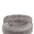 Shaggy Bean Bag Chair with Ottoman and Handle In Gray