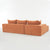 Dakar 4-Seat Minimalist Modular Sofa in Orange