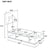 White Twin Size Wood Toddler Floor Bed with House-Shaped Headboard & Guardrails