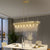 Aestin's Champagne Gold Kitchen Island Crystal Chandelier