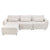 Khartoum Sectional Sofa with Movable Ottoman in Beige Chenille