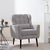 Modern Accent Chair - Stylish Chenille Armchair for Living Room, Gray Upholstered Comfort