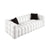 White Boucle 5-Seater Marshmallow Loveseat Sofa