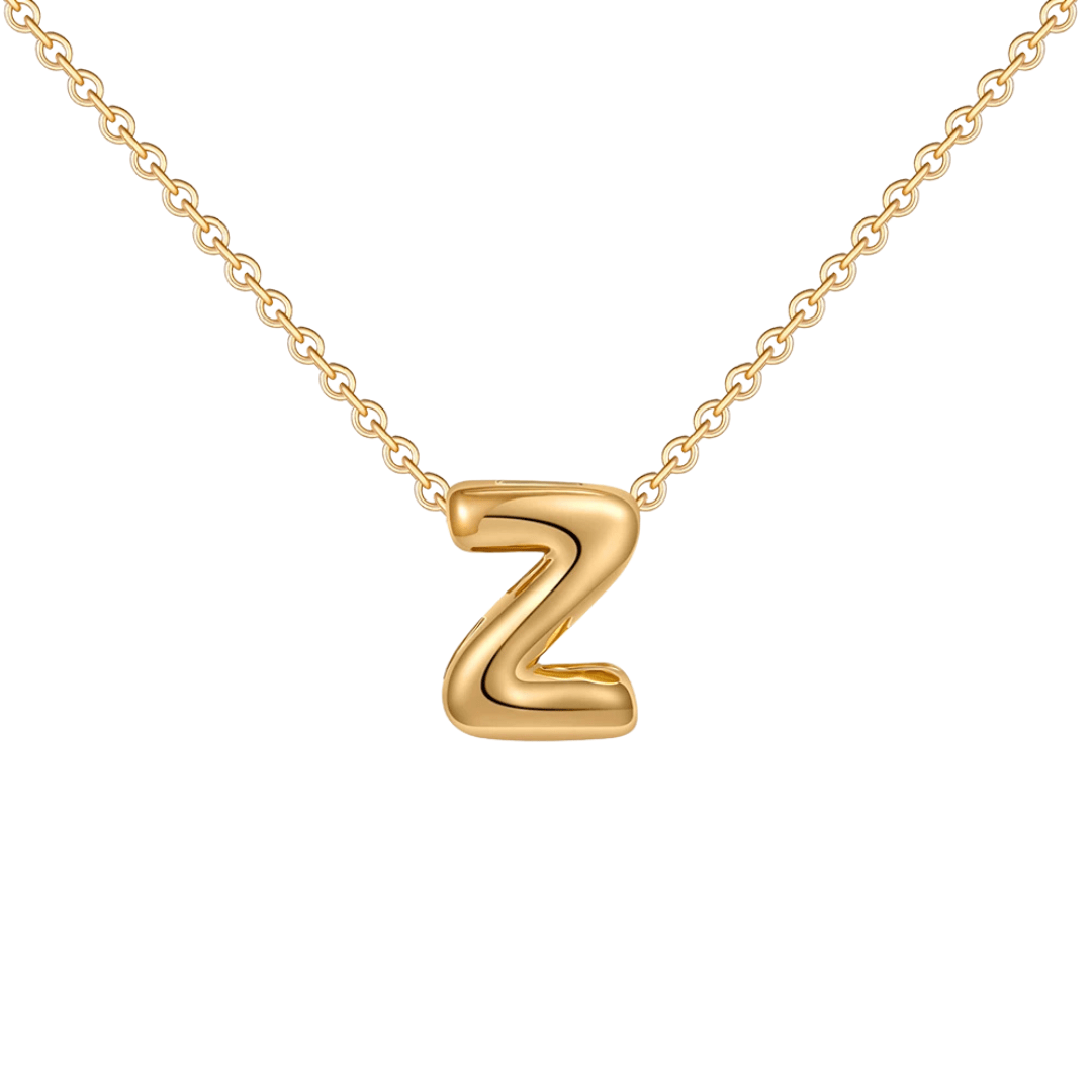 Dainty Bubble Initial Necklace