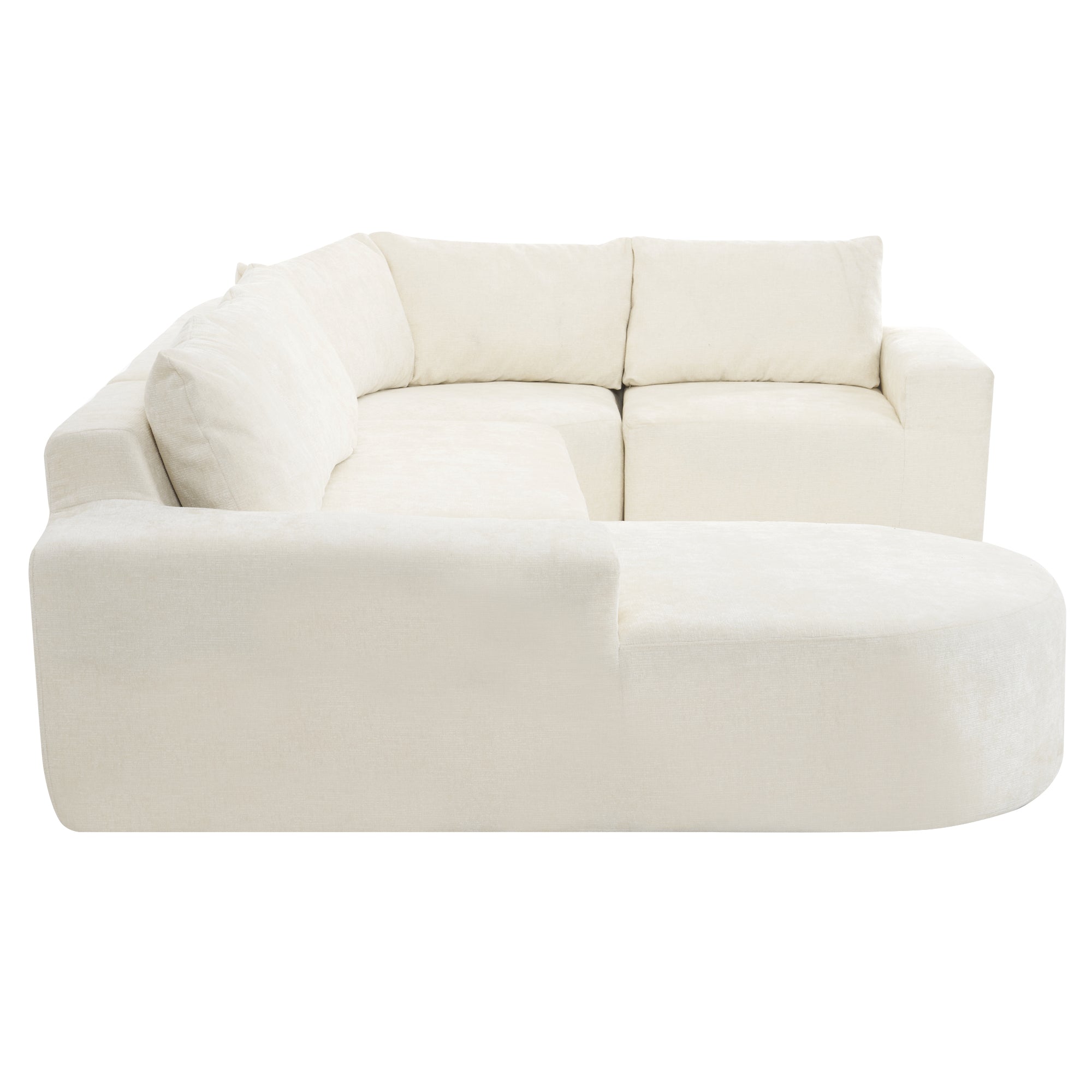 Amalfi Modular Chenille Sectional Sofa in Beige