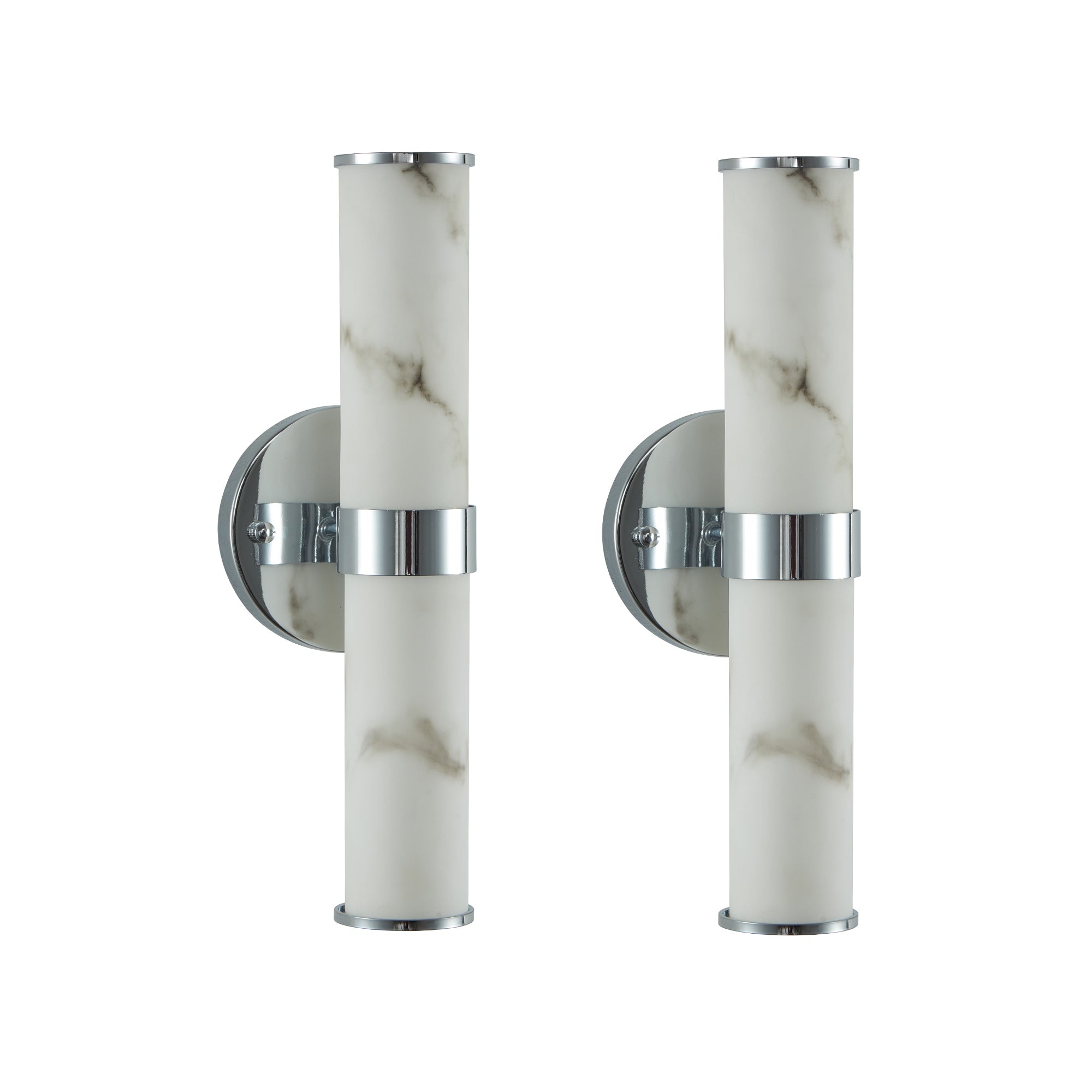 Set of 2 Resin Marble Texture Wall Lights