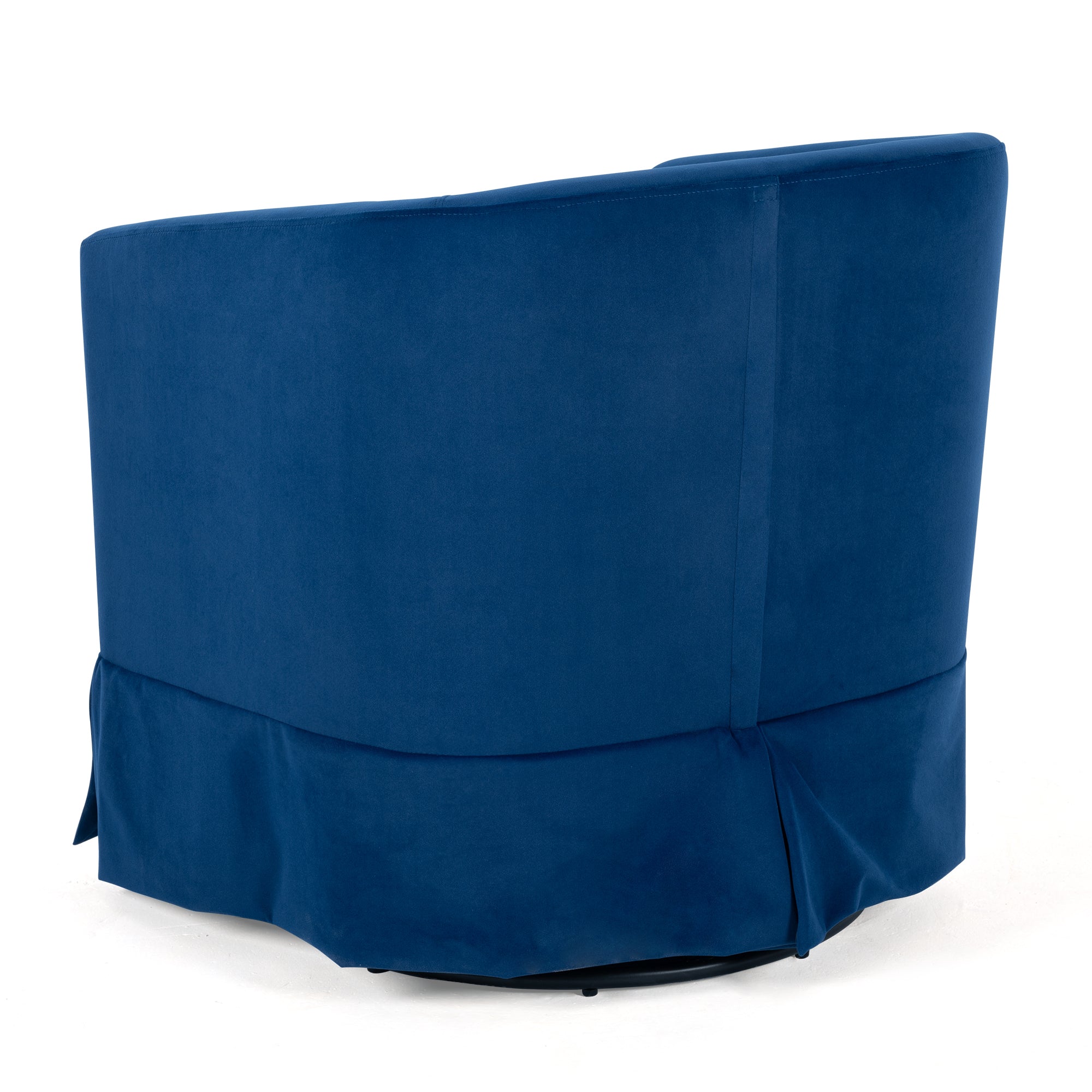 Blue Swivel Accent Chair with Fabric Upholstery