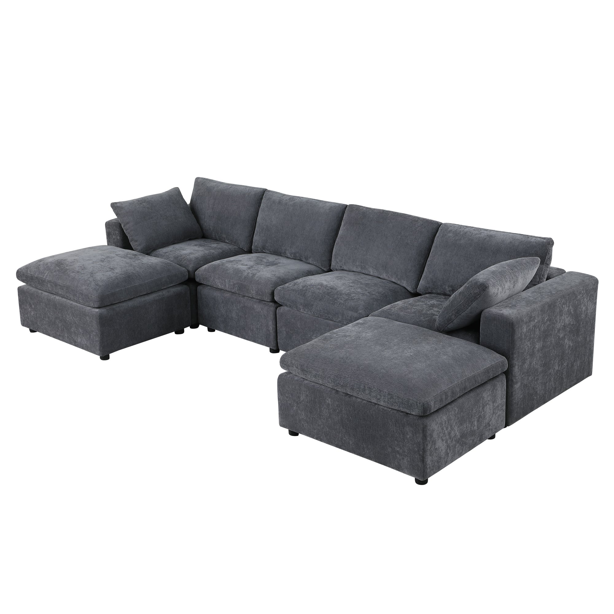 Montreal U-Shaped Modular Sofa in Grey