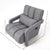 Modern Dark Gray Upholstered Accent Chair