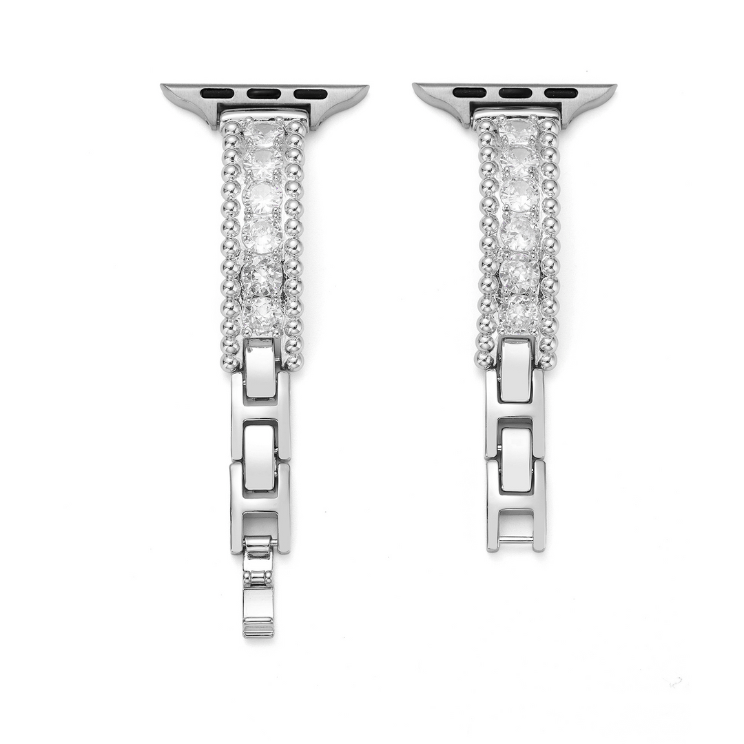 Dazzling Copper Zircon Apple Watch Bands for Women