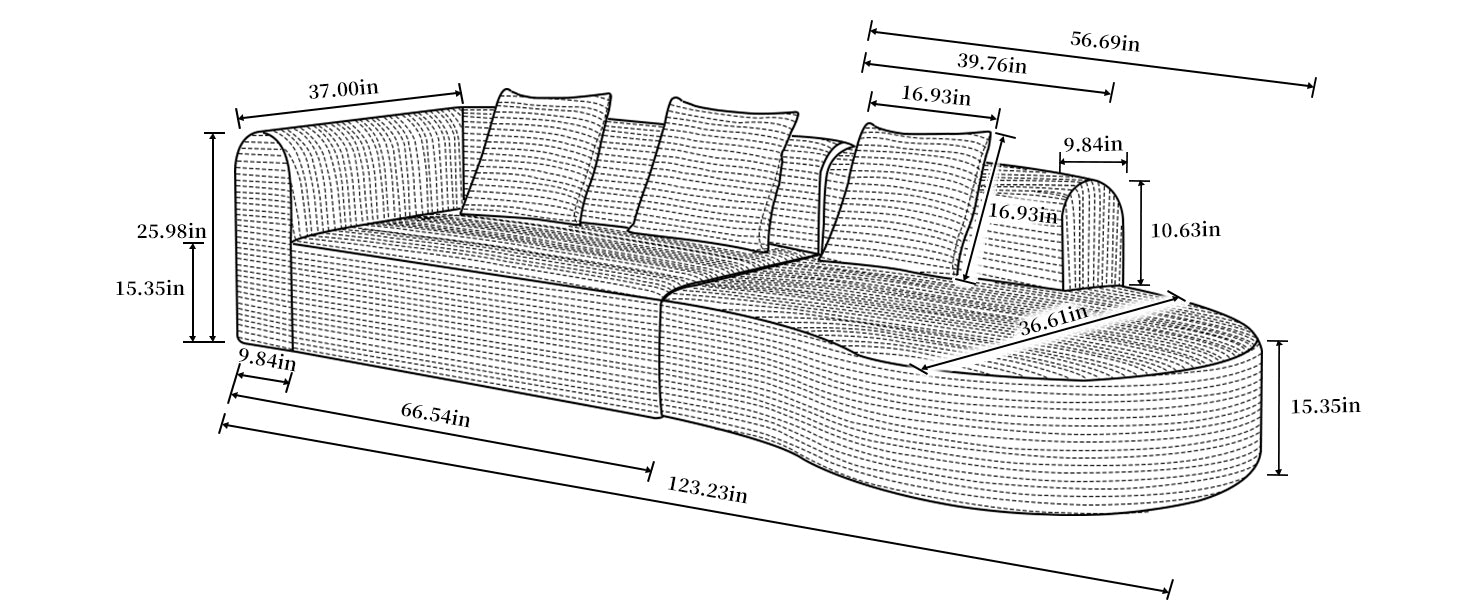 Helsinki Minimalist Modular Sofa in White