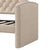 Twin Upholstered Daybed with Trundle in Beige Linen