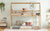 White Oak Twin Over Twin Rubber Wood House-Shaped Bunk Bed with Ladder & Guardrails