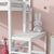 White Twin High Loft Bed with Ladder Landing Platform, Ladders, and Guardrails