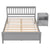 Gray Full Bed with Headboard, Footboard, and Matching Nightstand