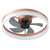 Sleek Rose Gold Ceiling Fan with Dimmable Lighting