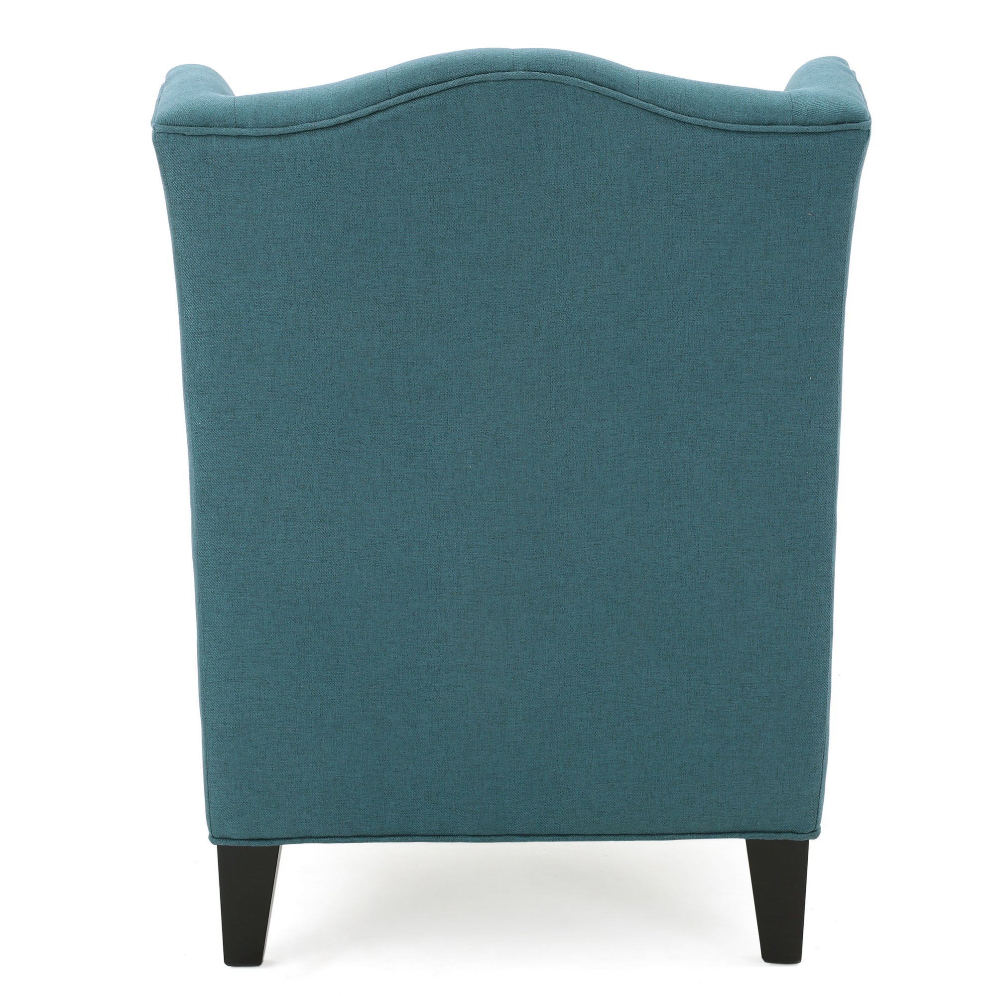 Upholstered Wingback Accent Chair In Teal Fabric