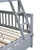 Convertible Gray Twin Over Full Rubber Wood Bunk Bed with Trundle