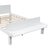 Full Sized Bed with Footboard Bench in White