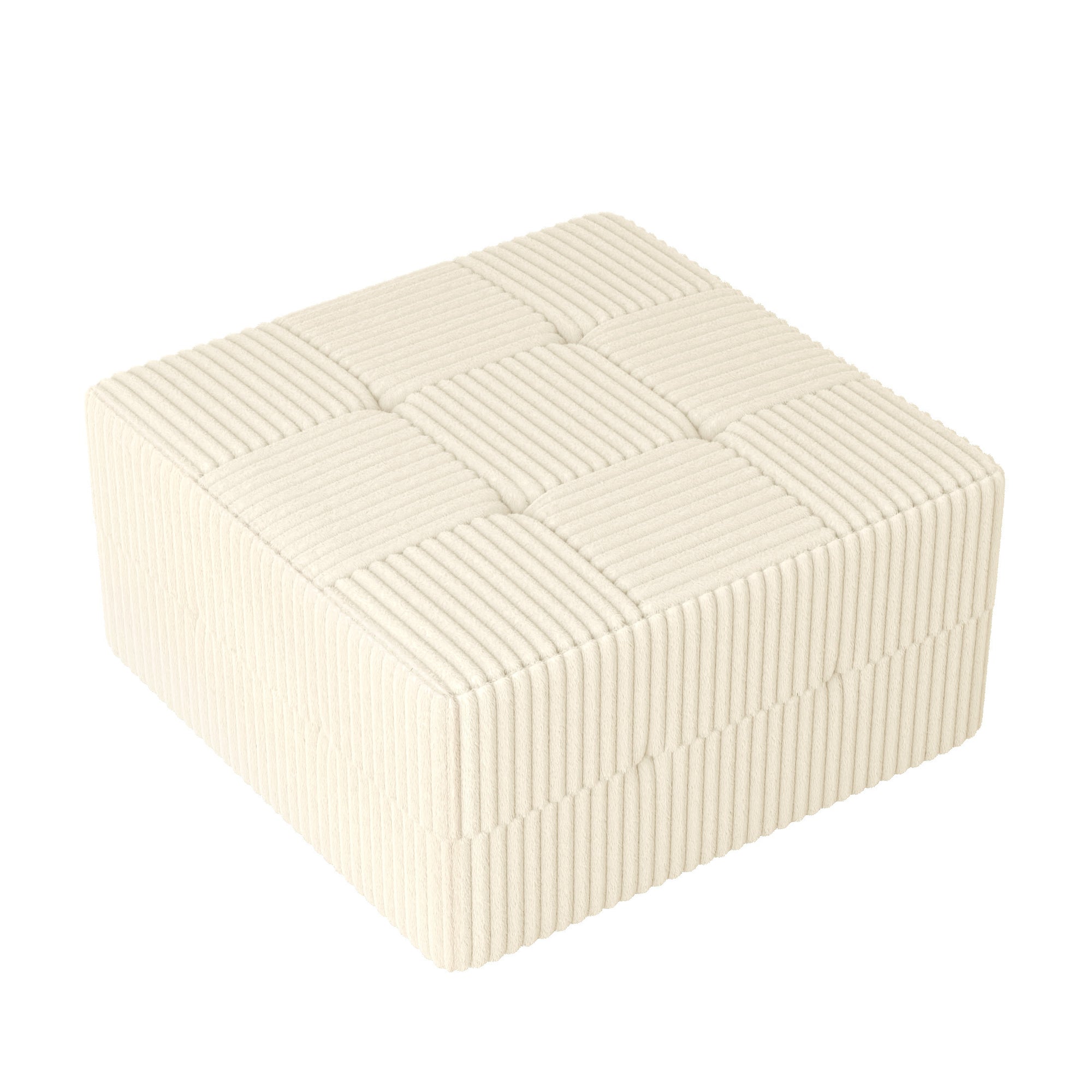 Space-Efficient 6-Seater Modular Foam Sofa In Beige Minimalist Design