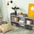 Twin Bed with Side Bookcase and Storage Drawers in Gray