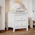 2-Drawer Nightstand for Bedroom with Classic Design in White