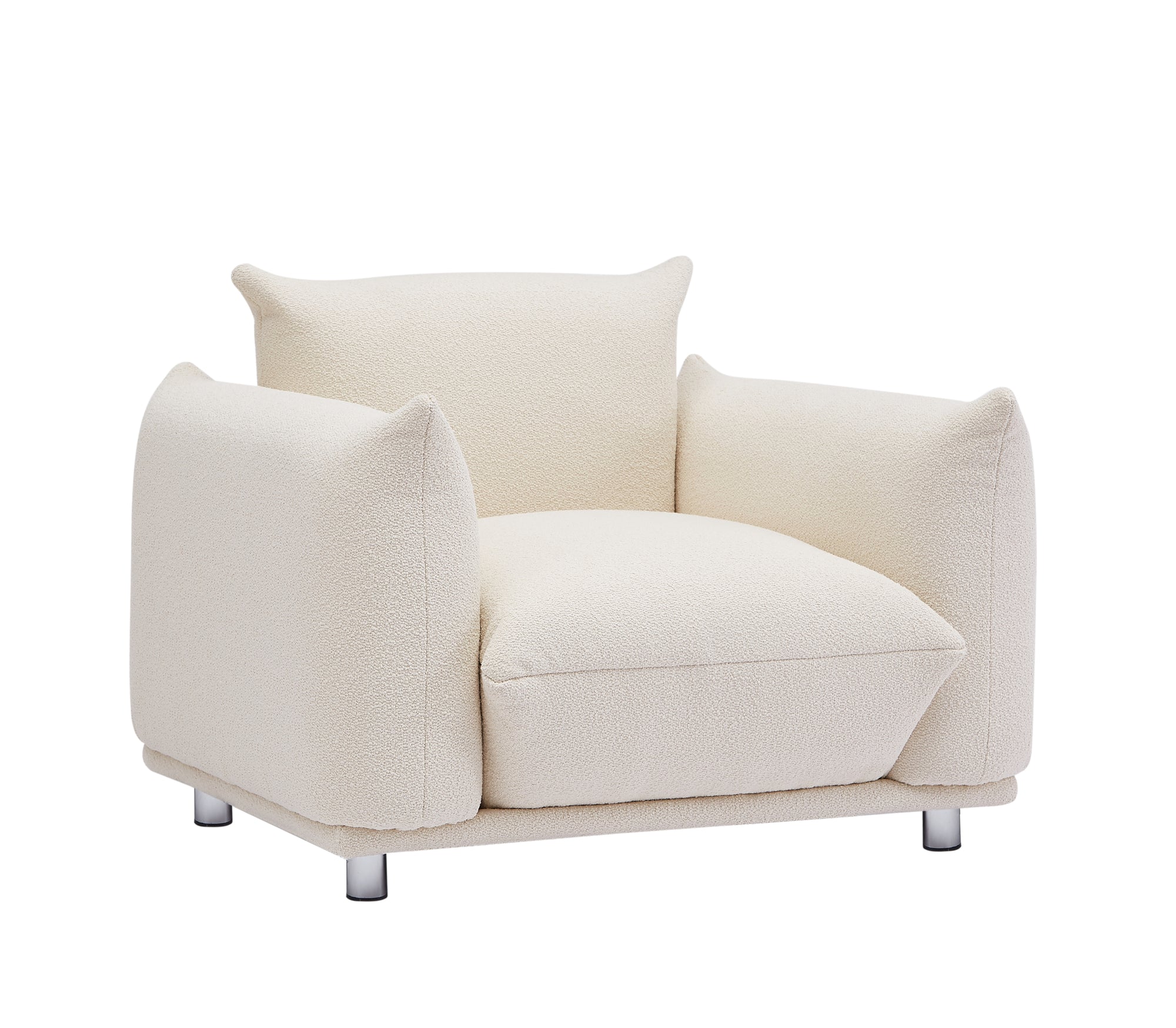 Sherpa Beige Accent Chair For Stylish Living Spaces