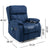 Navy Blue Fabric Heat & Massage Recliner