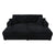 2-Seater Corduroy Chaise Lounge Sofa With Cup Holders