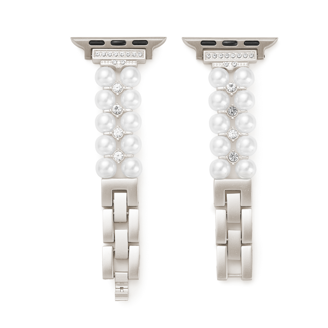 Bold Metal Rhinestone Apple Watch Bands for Women