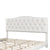 King Upholstered Platform Bed With Curved Headboard and Diamond Tufted Details