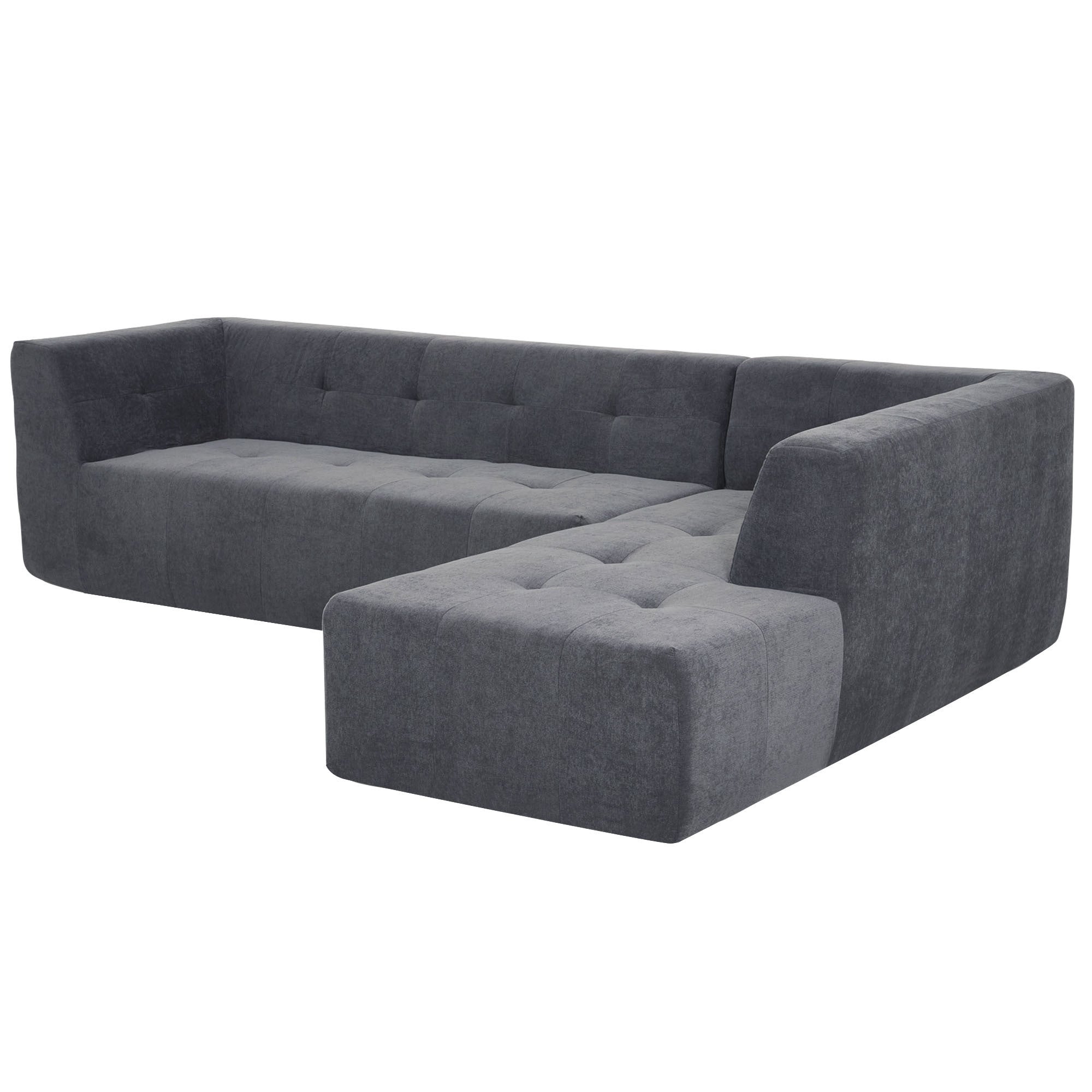 Mombasa 3-Seat Compressed Sofa in Dark Grey