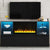 High Gloss TV Stand with Electric Fireplace and LED Light for TVs up to 75 Inches In Black