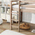 White Oak Twin Low Loft Bed with Slide and Ladder