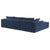 Cairo 4-Seat Modular Wrinkle-Resistant Chenille Sofa in Dark Blue